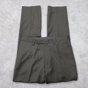 Banana Republic Pants Mens 30x32 Brown Slim Fit Wool Flat Front Acetate Lined